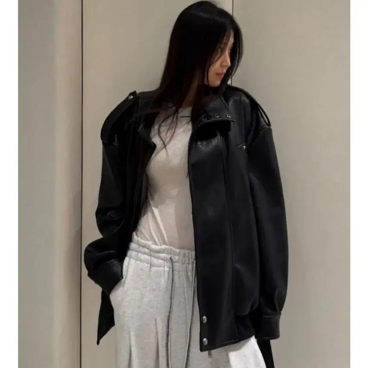 [BUNJANG] All Rights Black Leather Jackson Jacket / 올라이츠 블랙 레더 잭슨자켓~새상품