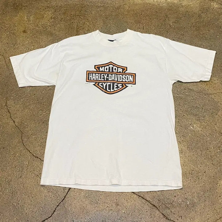 [BUNJANG] Harley Davidson Vintage Big Logo T-shirt / 90s Made in USA 빈티지 할리데이비슨 레어 빅로고 반팔티