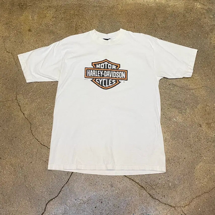 [BUNJANG] Harley Davidson Vintage Big Logo T-shirt / 90s Made in USA 빈티지 할리데이비슨 레어 빅로고 반팔티