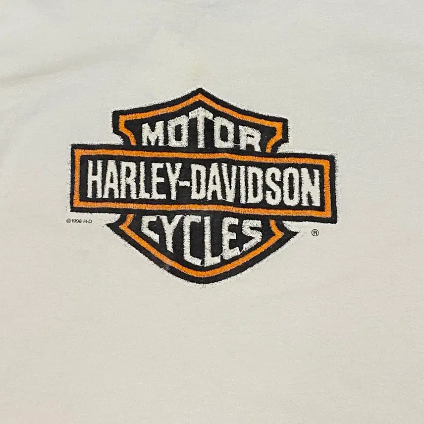 [BUNJANG] Harley Davidson Vintage Big Logo T-shirt / 90s Made in USA 빈티지 할리데이비슨 레어 빅로고 반팔티