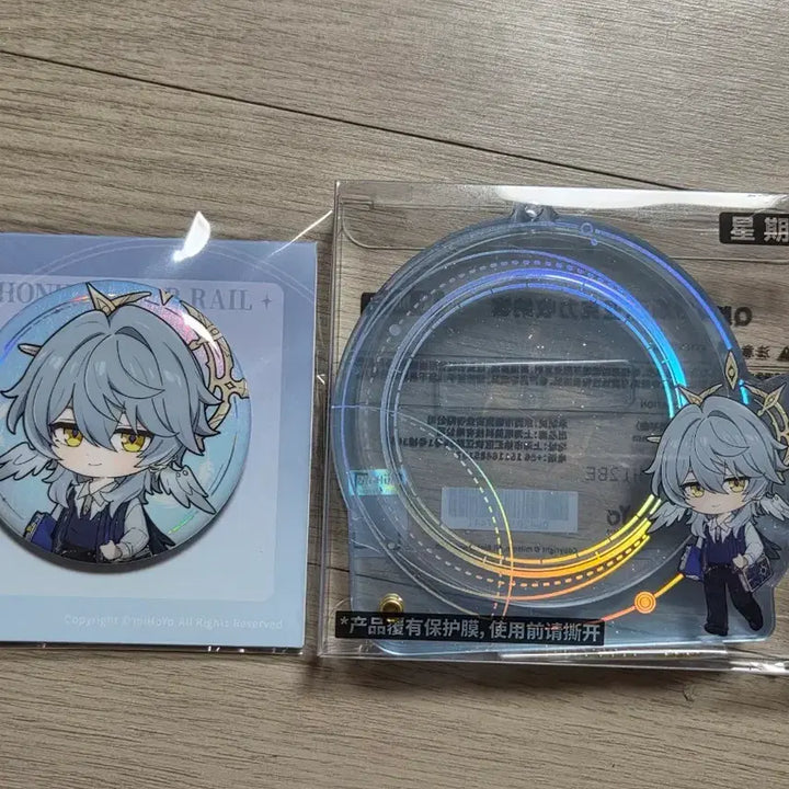 [BUNJANG] Mihoyo Sunday Badge &amp; Acrylic Stand Bundle Set / 미호요샵 특전 붕괴스타레일 선데이 굿즈 뱃지 아크릴 스탠드