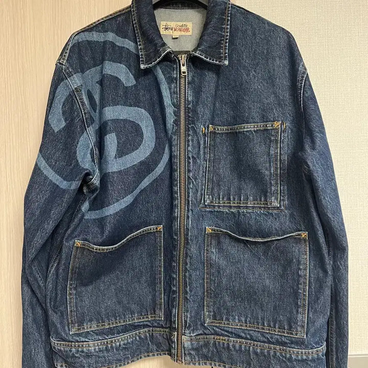 [BUNJANG] Stussy SS Link Work Jacket / 스투시 SS 링크 집 워크 자켓 원 워시 L