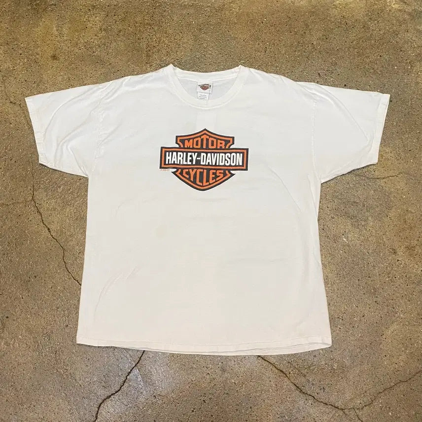 [BUNJANG] Harley Davidson Vintage Big Logo T-shirt / 미국 빈티지 할리데이비슨 빅로고 레어 반팔티