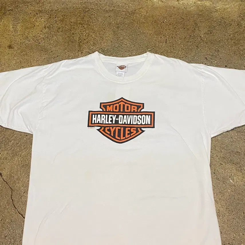 [BUNJANG] Harley Davidson Vintage Big Logo T-shirt / 미국 빈티지 할리데이비슨 빅로고 레어 반팔티