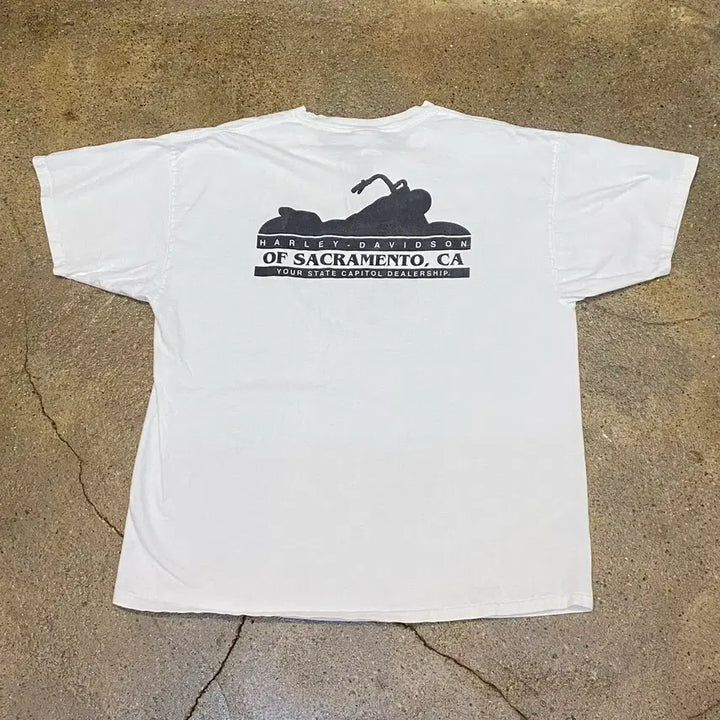 [BUNJANG] Harley Davidson Vintage Big Logo T-shirt / 미국 빈티지 할리데이비슨 빅로고 레어 반팔티