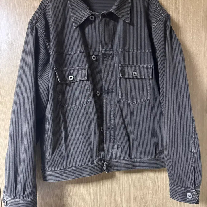[SOLD OUT] 4)폴리테루 스트라이프 트러커 다이드 그레이