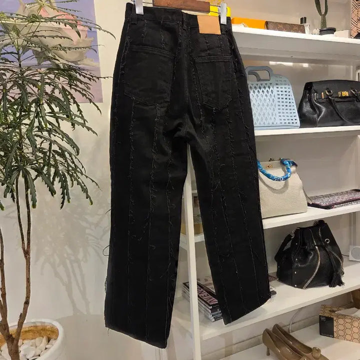 [BUNJANG] Matinkim Cutting Fringe Black Jeans S / 마땡킴 컷팅 프린지 블랙진 S