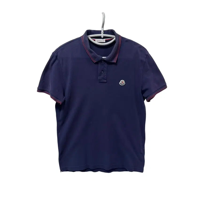 [BUNJANG] Moncler Navy Short Sleeve Polo Shirt / 정품 몽클레어 네이비 반팔 카라티