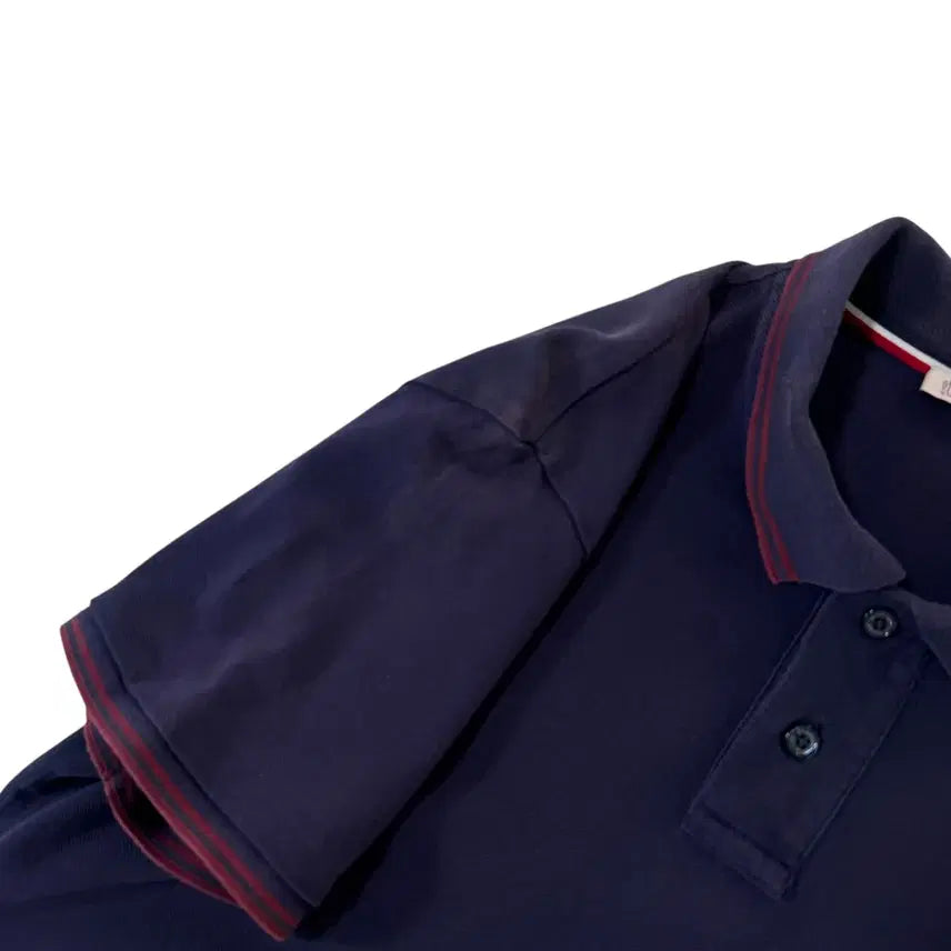 [BUNJANG] Moncler Navy Short Sleeve Polo Shirt / 정품 몽클레어 네이비 반팔 카라티