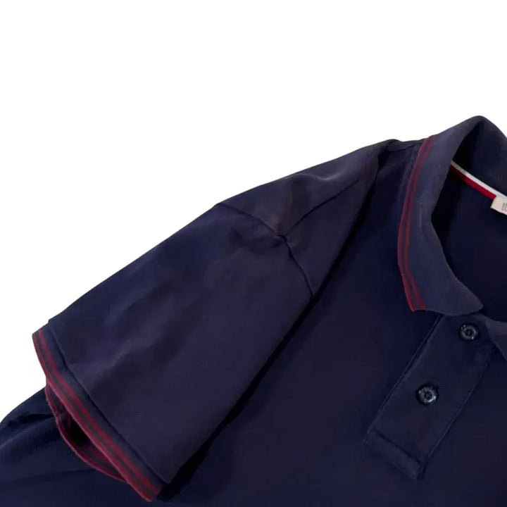 [BUNJANG] Moncler Navy Short Sleeve Polo Shirt / 정품 몽클레어 네이비 반팔 카라티