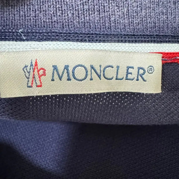 [BUNJANG] Moncler Navy Short Sleeve Polo Shirt / 정품 몽클레어 네이비 반팔 카라티