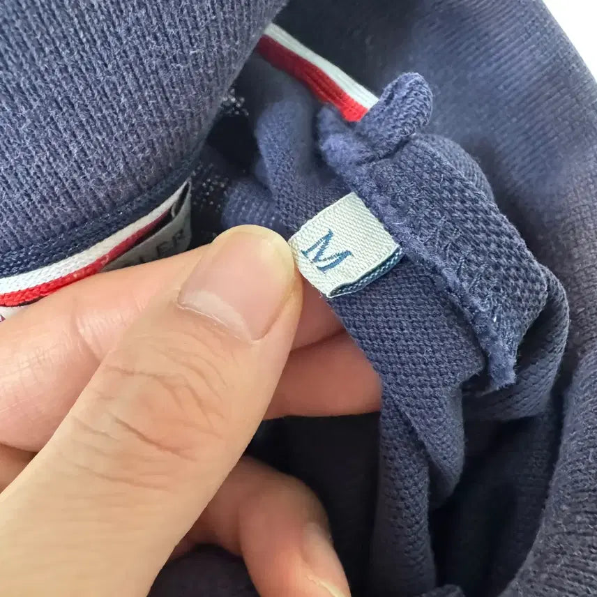 [BUNJANG] Moncler Navy Short Sleeve Polo Shirt / 정품 몽클레어 네이비 반팔 카라티