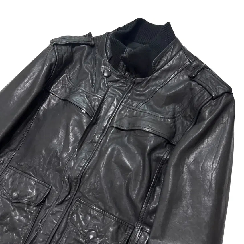 [BUNJANG] 버커루 lamb skin pocket leather jacket / 버커루 lamb skin pocket leather jacket