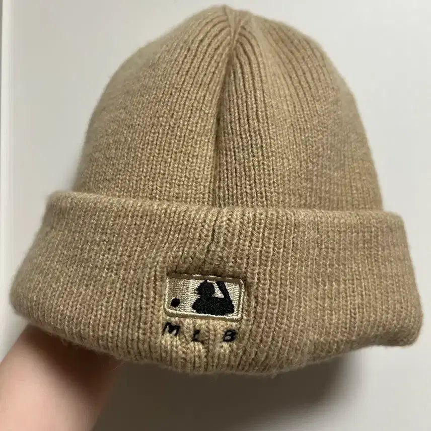 [BUNJANG] MLB Short Beanie Beige / MLB 숏비니 베이지색 미착용