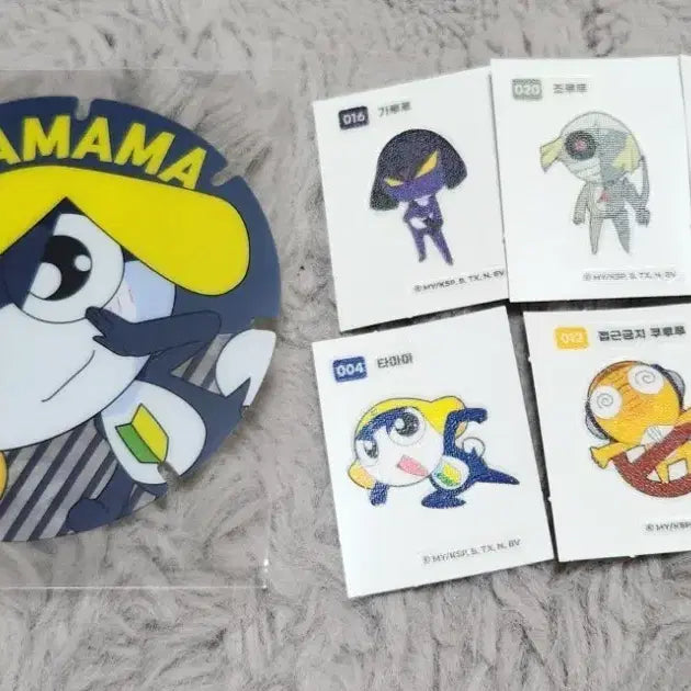 [BUNJANG] Keroro Bread Ttibuseal &amp; Tamama Coaster / (상점구매자 무료나눔) 케로로 빵 띠부씰, 타마마 일회용 코스터