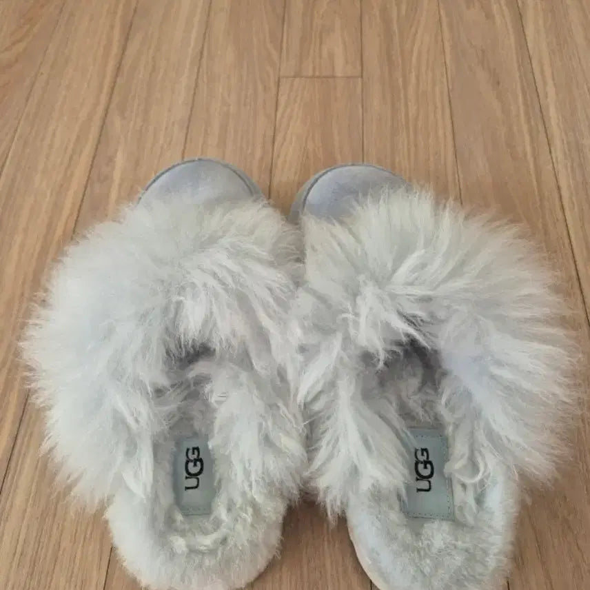 [BUNJANG] UGG Sky Blue Platform Slippers / UGG 어그 스카이블루 플랫폼 슬리퍼