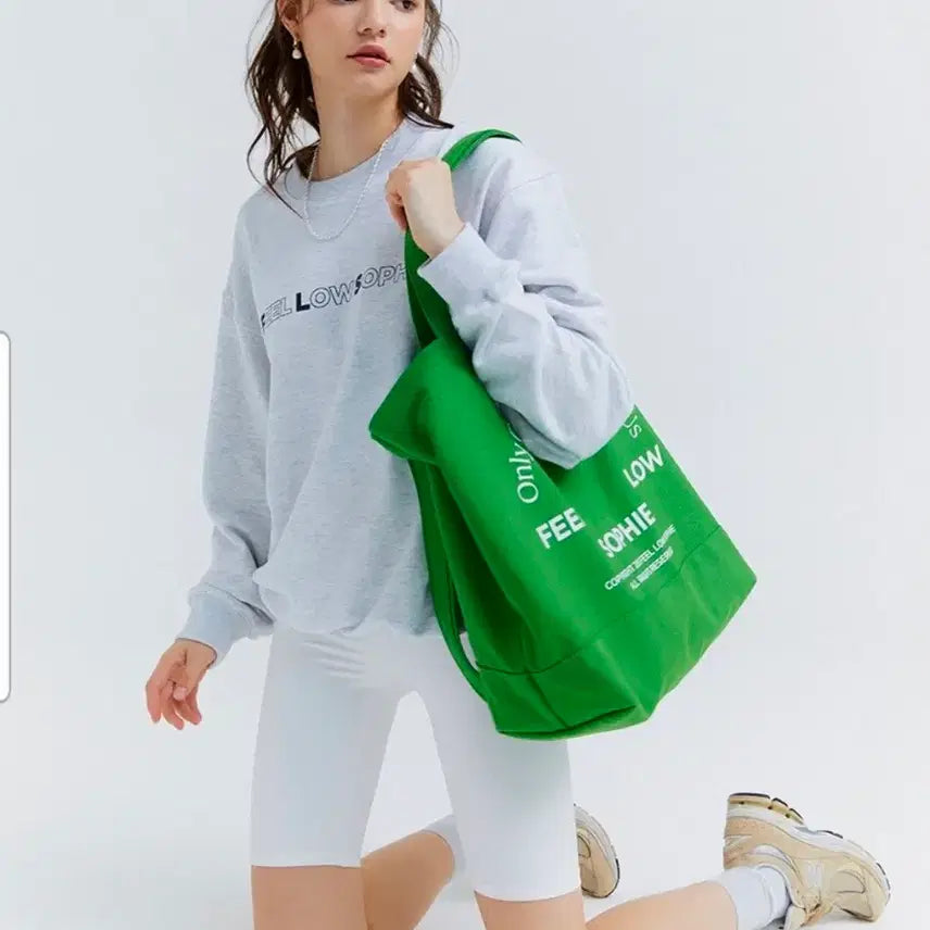 [BUNJANG] Pillow Sophie Green Eco-Friendly Tote Bag / 필로우소피 그린 빅 에코백