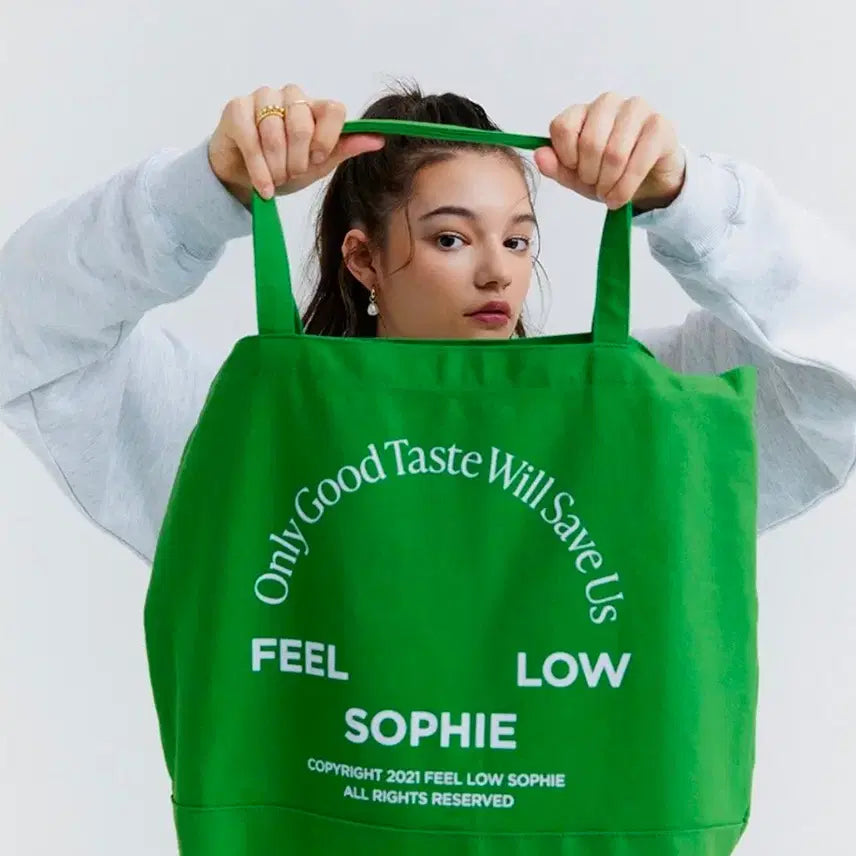 [BUNJANG] Pillow Sophie Green Eco-Friendly Tote Bag / 필로우소피 그린 빅 에코백