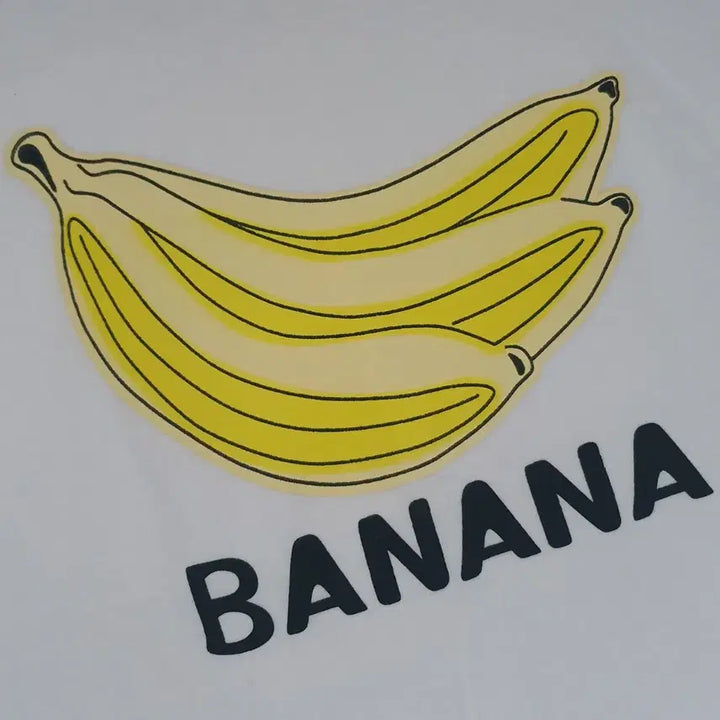 [BUNJANG] Banana Print Sleeveless T-shirt / .(1회착용)바나나 프린팅 민소매 티셔츠.나시티셔츠