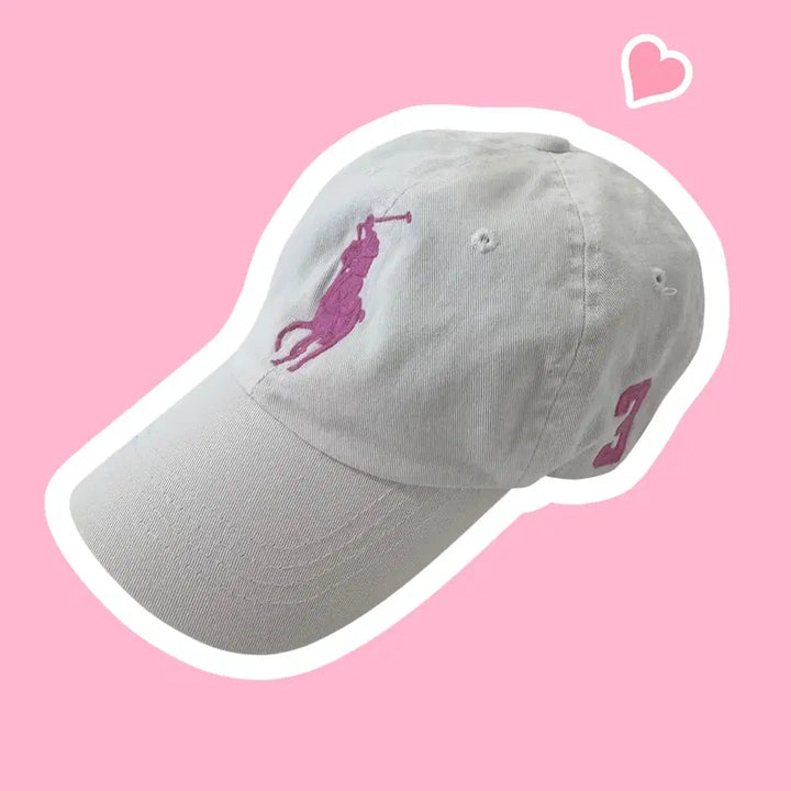 [BUNJANG] Polo Ralph Lauren Big Pony Ball Cap / 폴로 랄프로렌 딸기우유 빅폴로니 볼캡