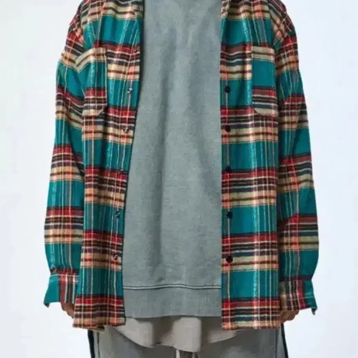 [SOLD OUT] 어텐션로우 / 오버핏 아우터 셔츠 2개 일괄 / free 2xl