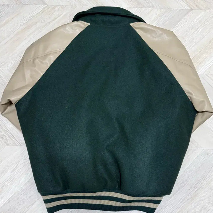 [BUNJANG] JEMUT Leather Raglan Varsity Jacket XL / 제멋 레더 레글런 바시티 자켓 XL