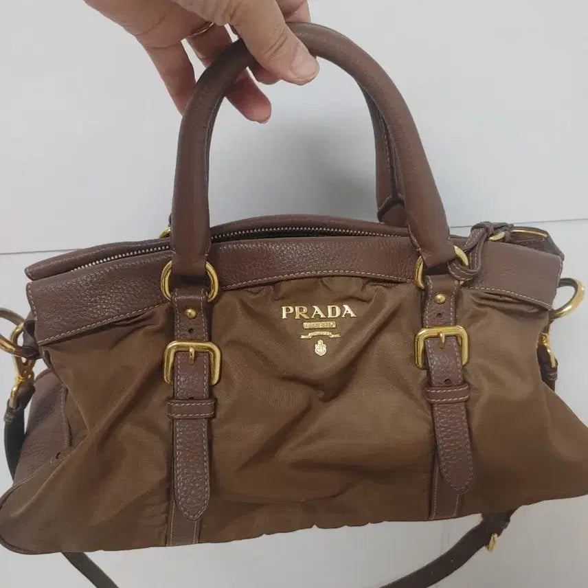 [BUNJANG] Prada Tessuto Brown Tote Bag / 프라다 테수토 브라운 토트백