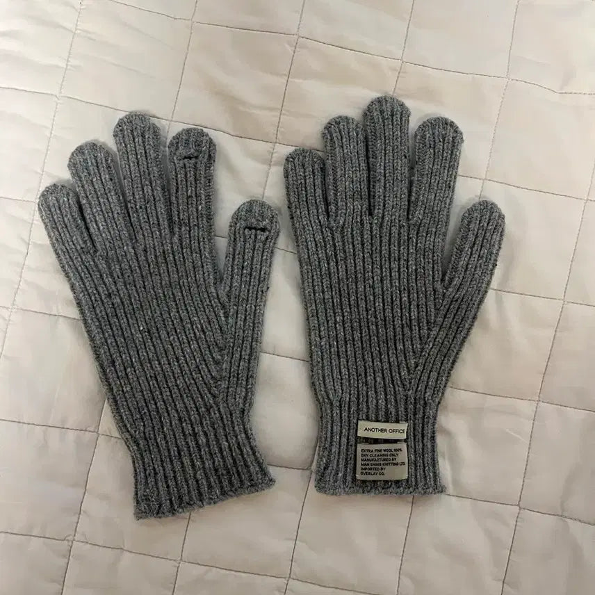 [BUNJANG] Anotheroffice Layered Wool Gloves Donegal Gray 02 / 어나더오피스 레이어 울 글러브 도네갈그레이 02