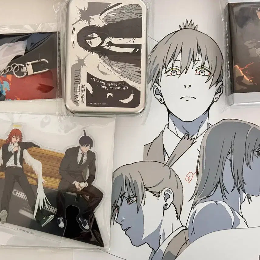 [BUNJANG] MAPPA Chainsaw Man Aki &amp; Angel Goods Set / 마지막1개) 체인소맨 마파 홍대 팝업 아키 &amp; 천사 굿즈 세트
