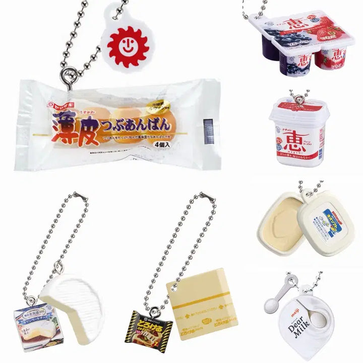 [BUNJANG] Food Gacha Set (7 pcs) / 식품 가챠 7개 일괄 빵 버터 요거트 치즈