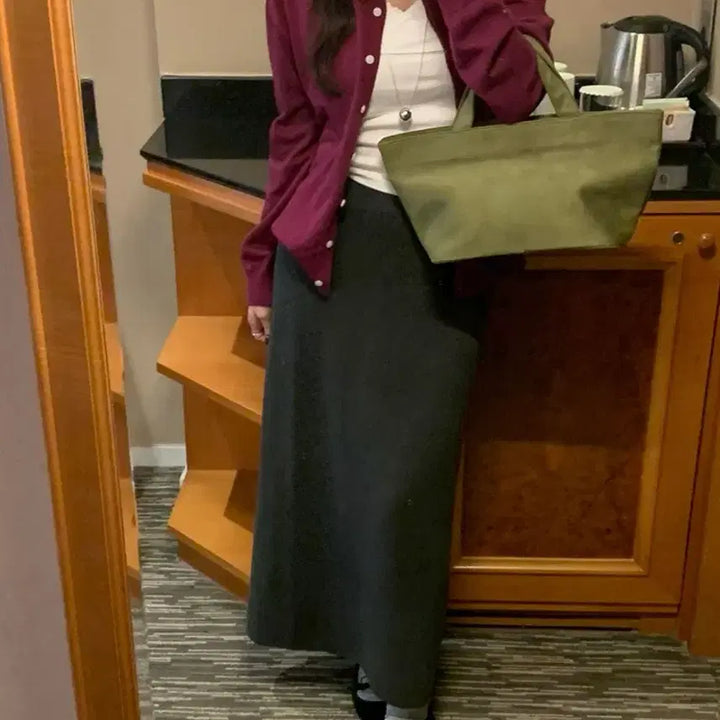 [BUNJANG] French of Winter Long Skirt / 프렌치오브 겨울 롱스커트
