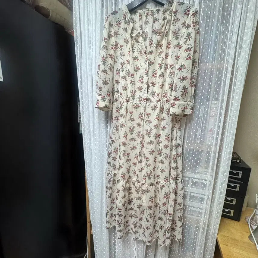 [BUNJANG] Deuel Floral Chiffon Maxi Dress / 듀엘 쉬폰원피스(55)