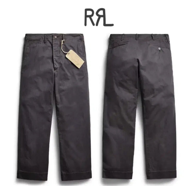 [SOLD OUT] [34x32] RRL 더블알엘 헤링본 필드 치노 워시드 블랙