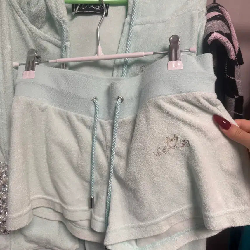 [BUNJANG] Rady Cubic Mint Hoodie Set / 갸루 레디 Rady 쥬얼 큐빅 민트 후드집업 세트