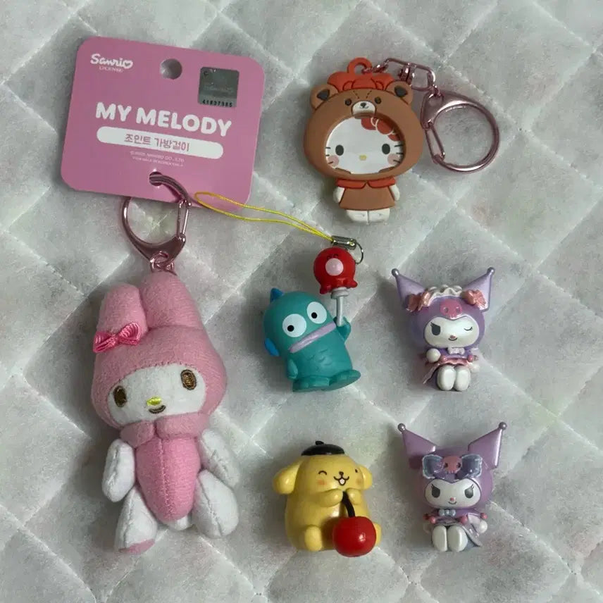 [BUNJANG] Sanrio My Melody, Kuromi, Hangyodon, Pompompurin Figure Keyring / 산리오 마이멜로디,쿠로미,한교동,폼폼푸린 피규어 키링
