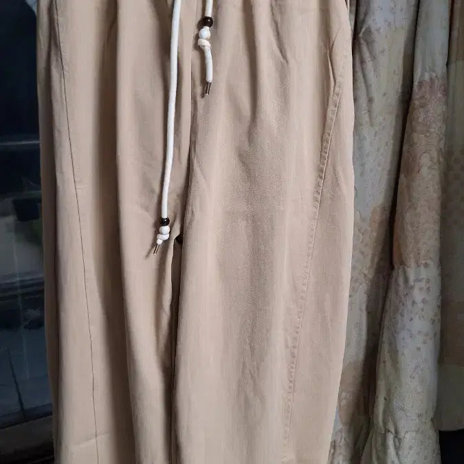 [BUNJANG] Beige Wide Banding Pants / 베이지 와이드 밴딩 팬츠프리사이즈