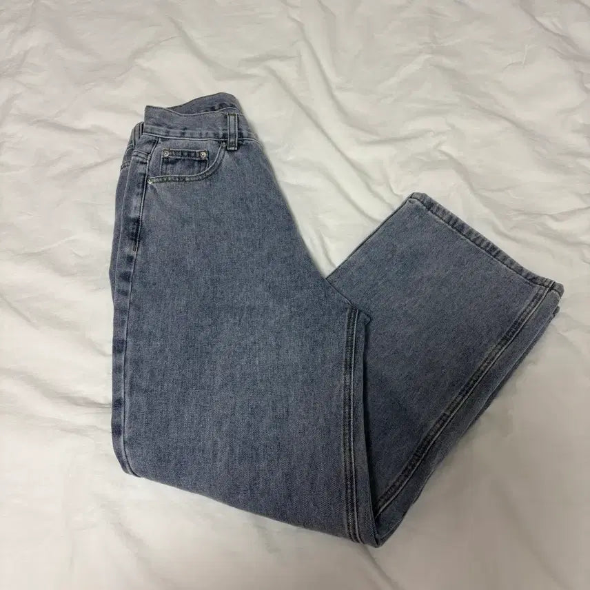 [BUNJANG] Jennio Z Logo Wide Denim Pants / 제니오 Z로고 와이드 데님 팬츠