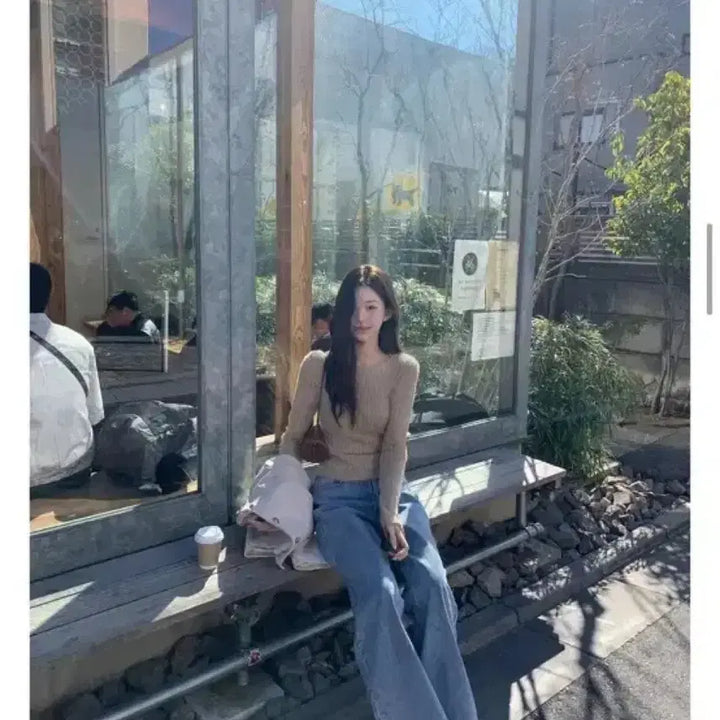 [BUNJANG] Jennio Z Logo Wide Denim Pants / 제니오 Z로고 와이드 데님 팬츠