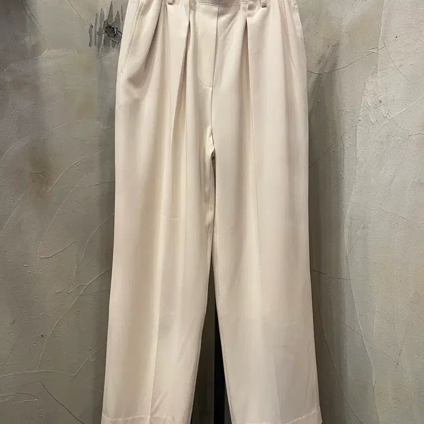 [SOLD OUT] 시스템 폴리 스판 원턱 허리밴딩 슬렉스 27