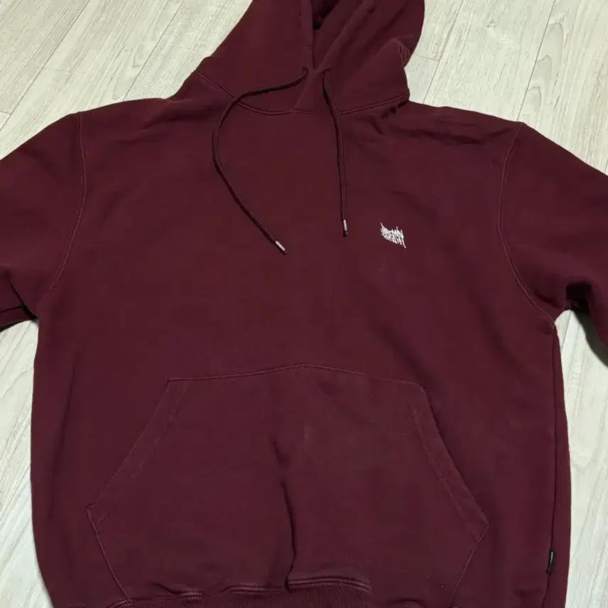 [BUNJANG] Brownbreath Burgundy Hoodie / 브라운브레스 버건디 후드티