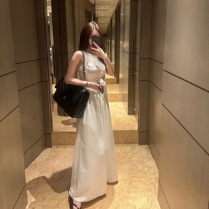 [BUNJANG] The Row Charlotte Smocked Maxi Dress / 더로랑 샬롯 스모크 맥시 드레스 원피스 새상품