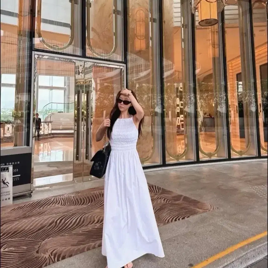 [BUNJANG] The Row Charlotte Smocked Maxi Dress / 더로랑 샬롯 스모크 맥시 드레스 원피스 새상품
