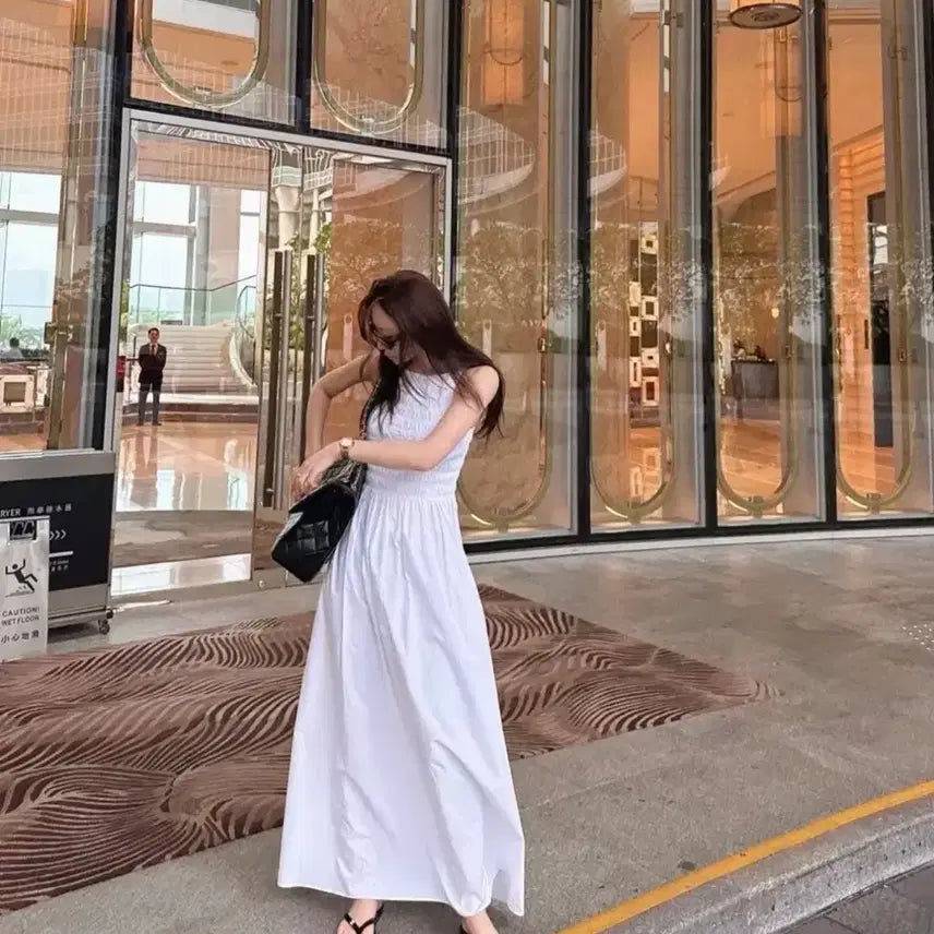 [BUNJANG] The Row Charlotte Smocked Maxi Dress / 더로랑 샬롯 스모크 맥시 드레스 원피스 새상품