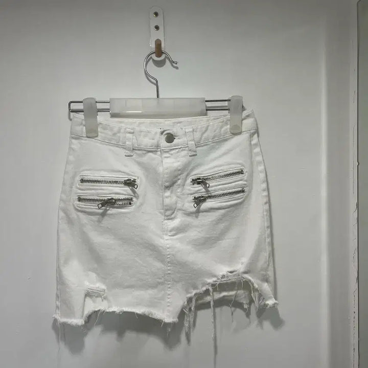 [BUNJANG] High-Waist Mini Skirt / 하이웨스트치마 미니스커트 화이트스커트 스판스커트