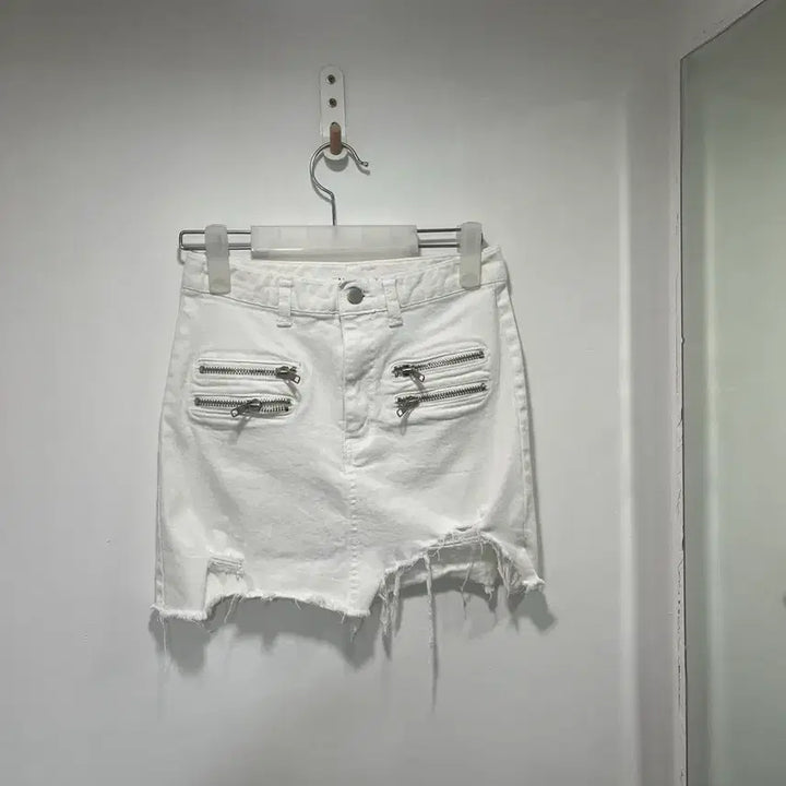 [BUNJANG] High-Waist Mini Skirt / 하이웨스트치마 미니스커트 화이트스커트 스판스커트