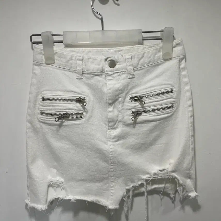 [BUNJANG] High-Waist Mini Skirt / 하이웨스트치마 미니스커트 화이트스커트 스판스커트