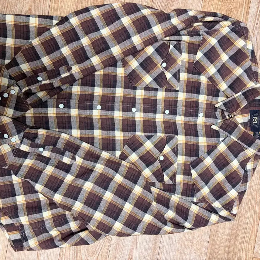 [SOLD OUT] RRL 더블알엘 플래드 트윌 웨스턴 셔츠 XL