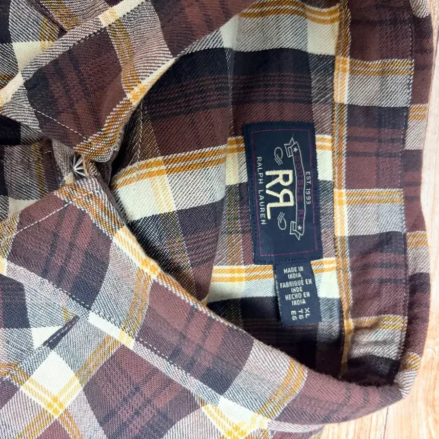[SOLD OUT] RRL 더블알엘 플래드 트윌 웨스턴 셔츠 XL