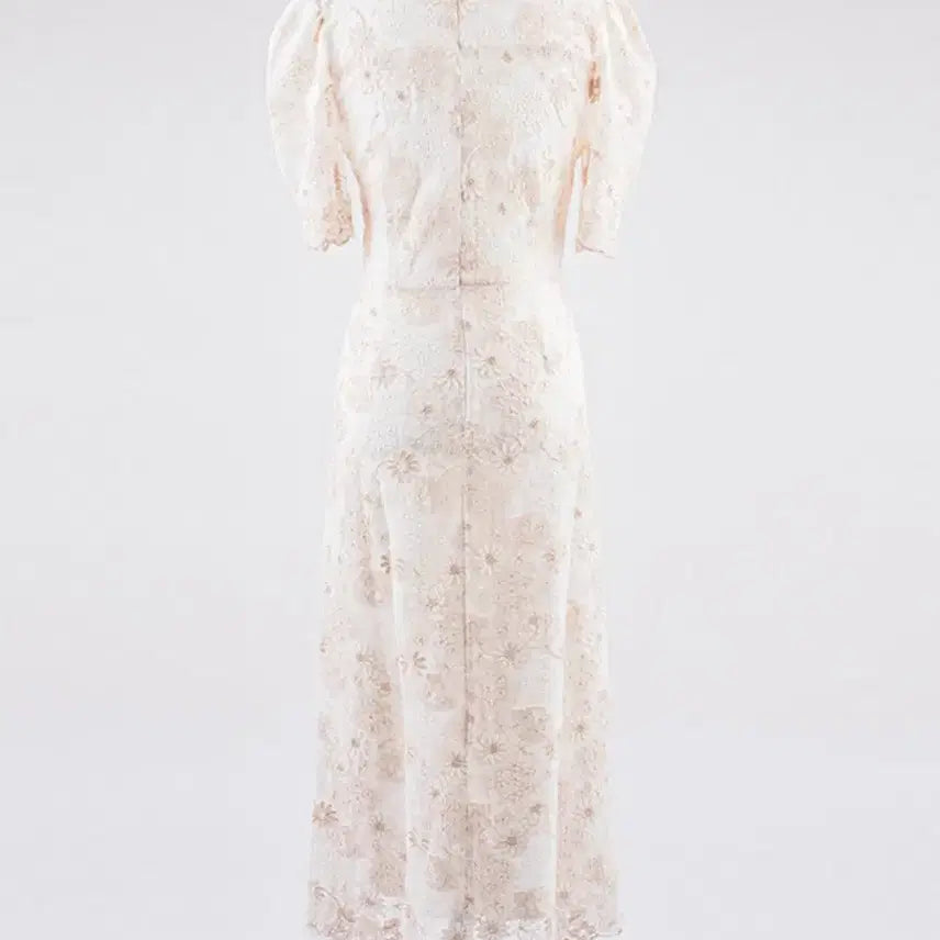 [BUNJANG] Self Wedding/Party Ivory Lace Dress / 셀프 웨딩드레스 피로연드레스 2부 금사 레이스 원피스 돌잔치드레스