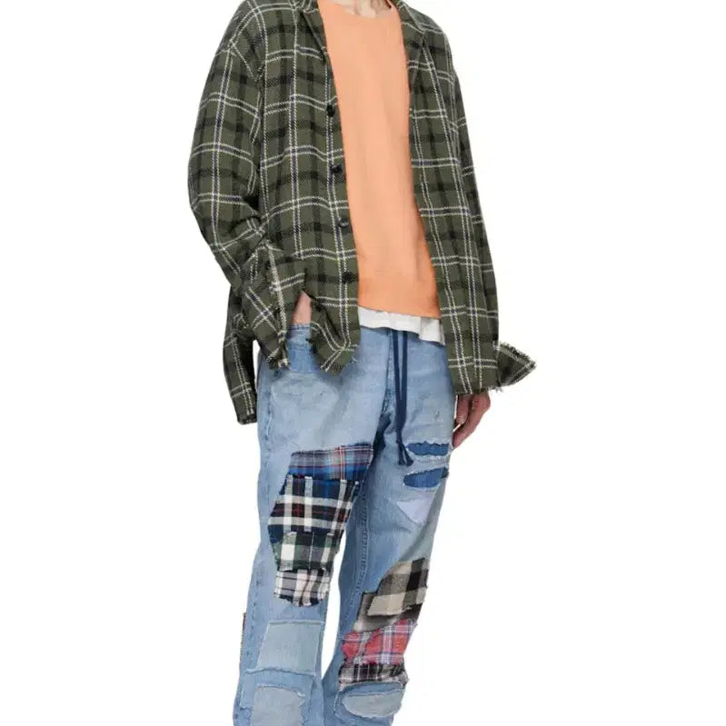 [SOLD OUT] 그렉로렌 디스트레스드 데님 34라운지 팬츠